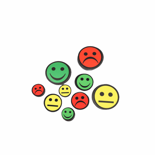 Magneet Smiley 5 cm mat - Afbeelding 6
