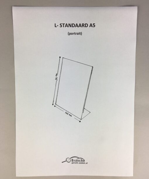 L standaard A5 (staand)