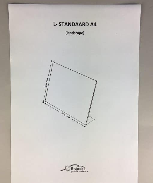 L standaard A4 (landscape)