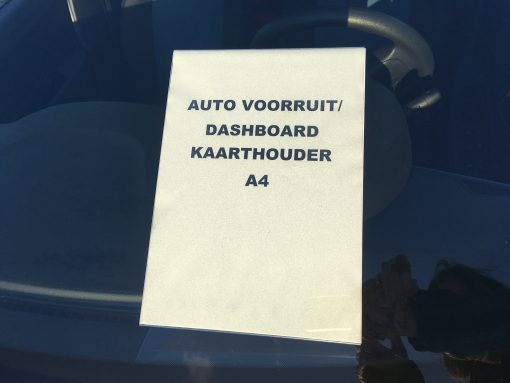 Auto voorruit/dashboard kaarthouder A4