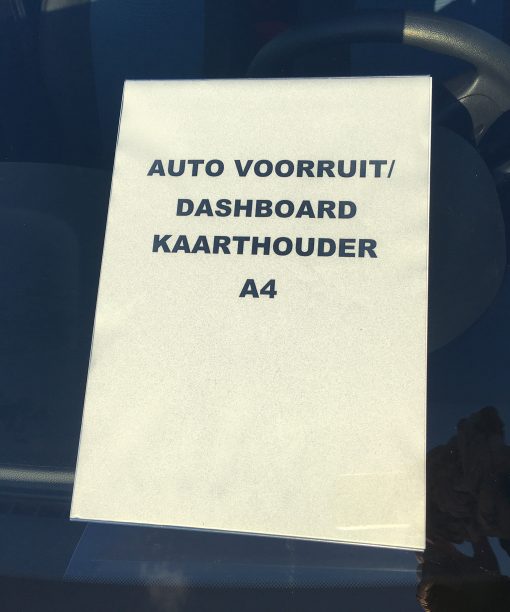 Auto voorruit/dashboard kaarthouder A4